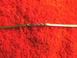 7" 14 KT GOLD PLATED  BRACELET WITH 5 RHINESTONES MADE IN KOREA